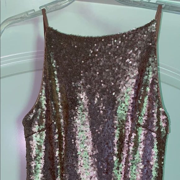 Full length gold prom dress - Picture 3 of 4